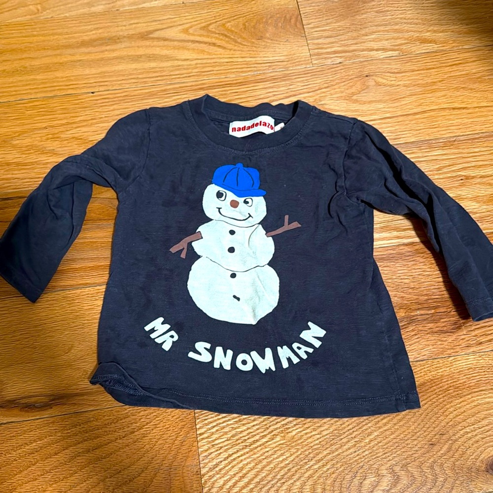 Long sleeve snowman t-shirt